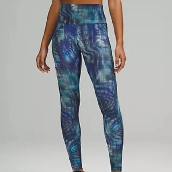 Lululemon Wunder Train High-Rise Tight 28" Shapeshifter Flux Blue Multi - Picture 1 of 2